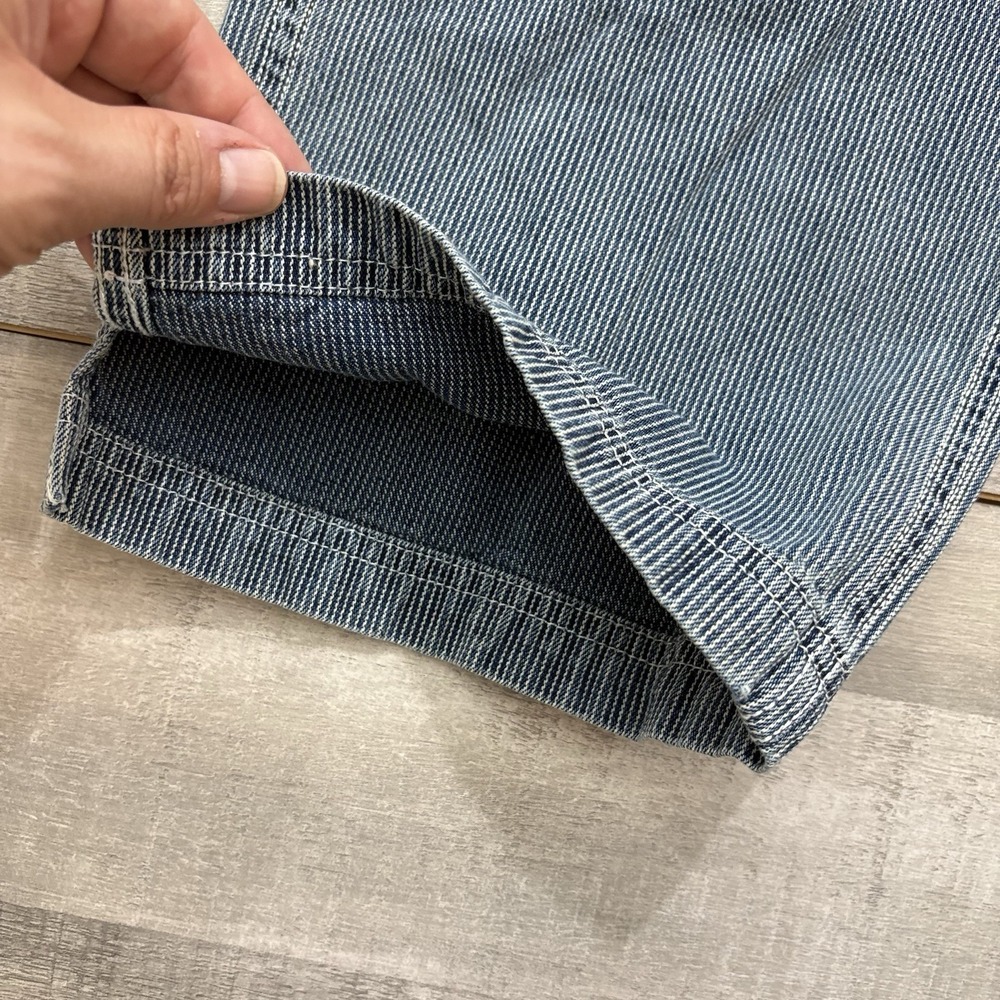 OshKosh B'gosh Vintage Hickory Striped Work Pants Railroad Women 12 Short Blue - Picture 4 of 16